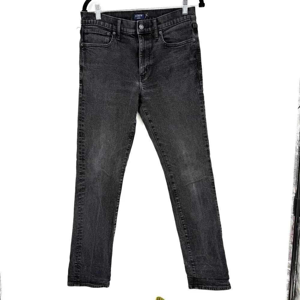 J.Crew Factory Straight Fit Signature Flex Jeans Men's 30x32 Black Stretch